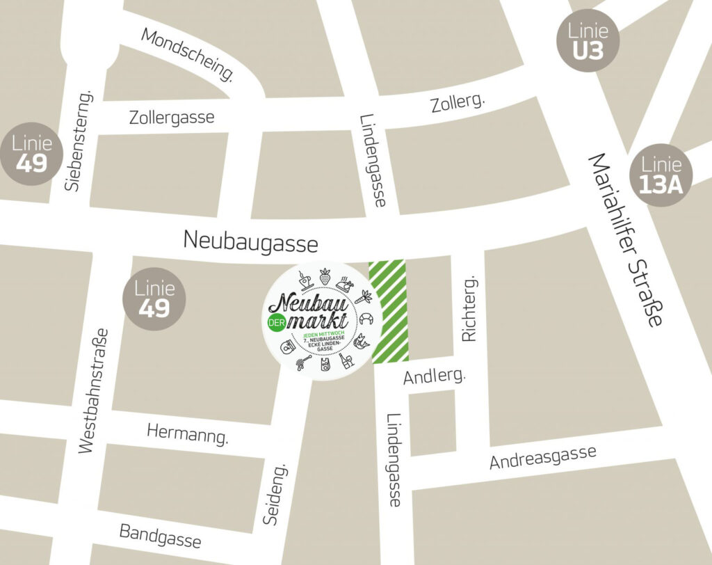 Planskizze vom Standort in 1070 Wien, DER Neubaumarkt.